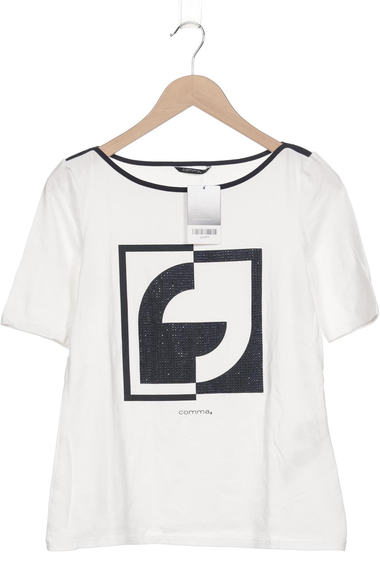 

Comma Damen T-Shirt, weiß, Gr. 40