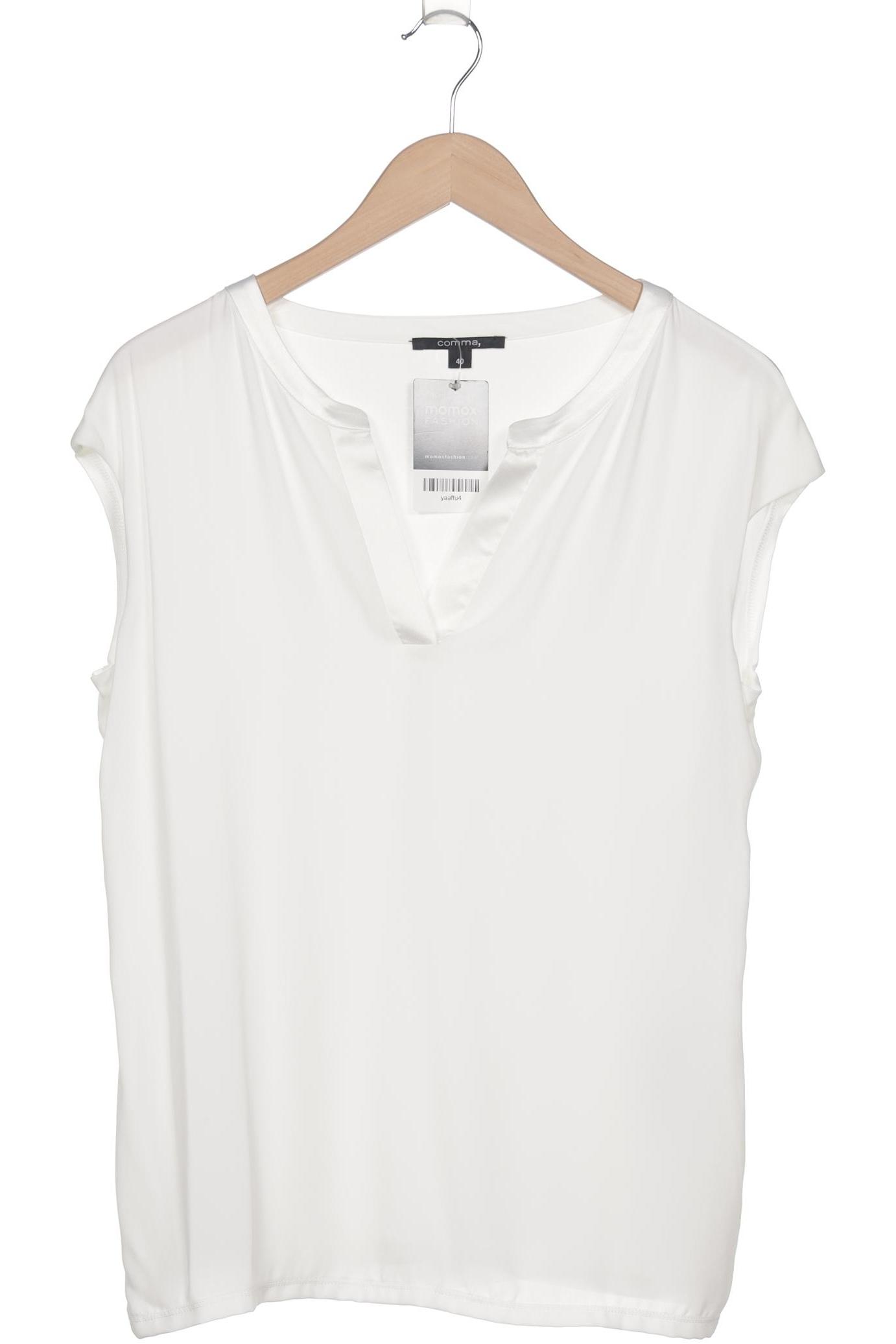 

Comma Damen T-Shirt, weiß, Gr. 40