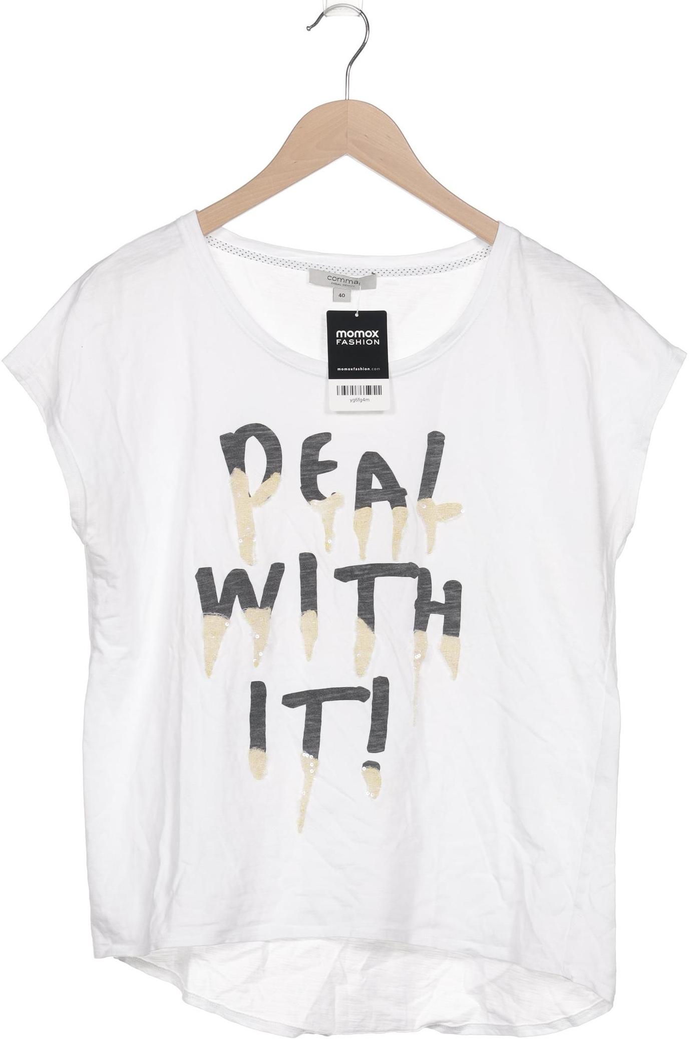 

Comma Damen T-Shirt, weiß, Gr. 40