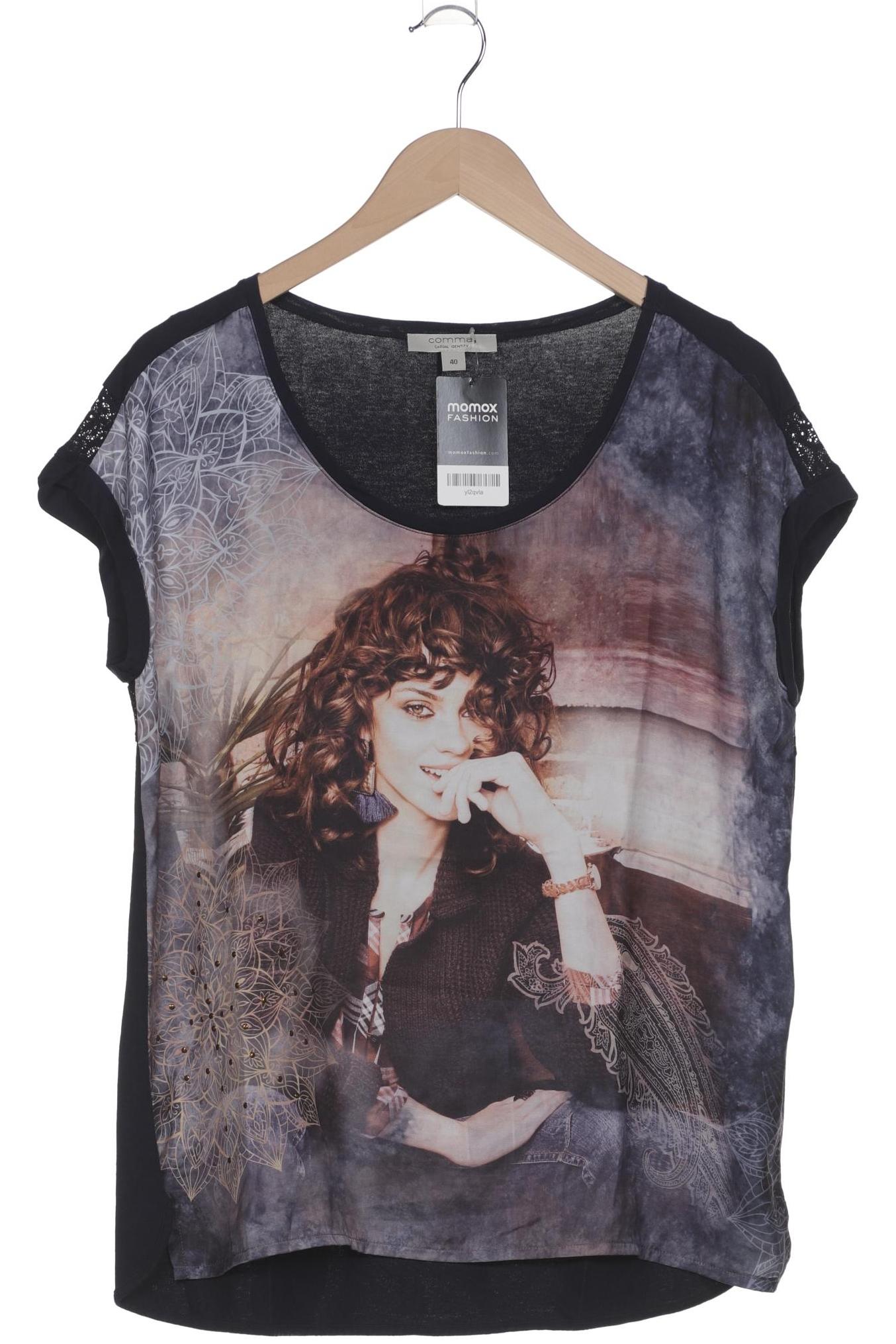 

Comma Damen T-Shirt, marineblau, Gr. 40