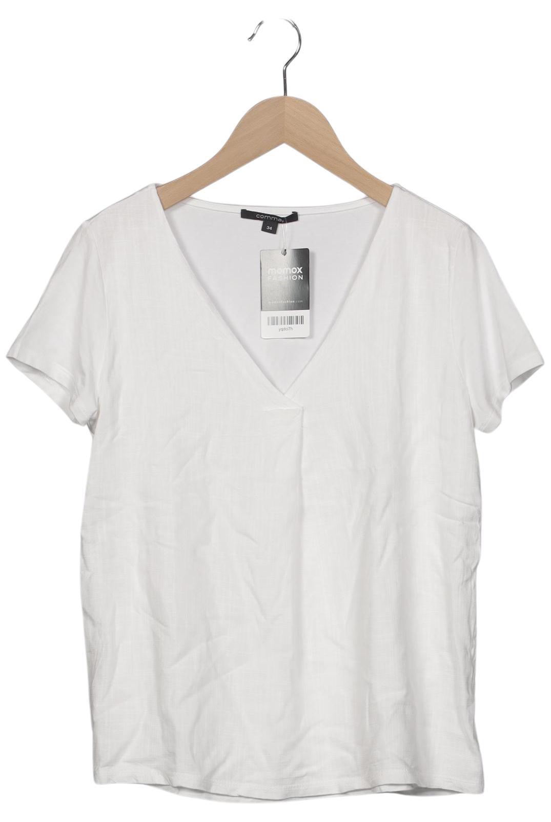 

Comma Damen T-Shirt, weiß, Gr. 34