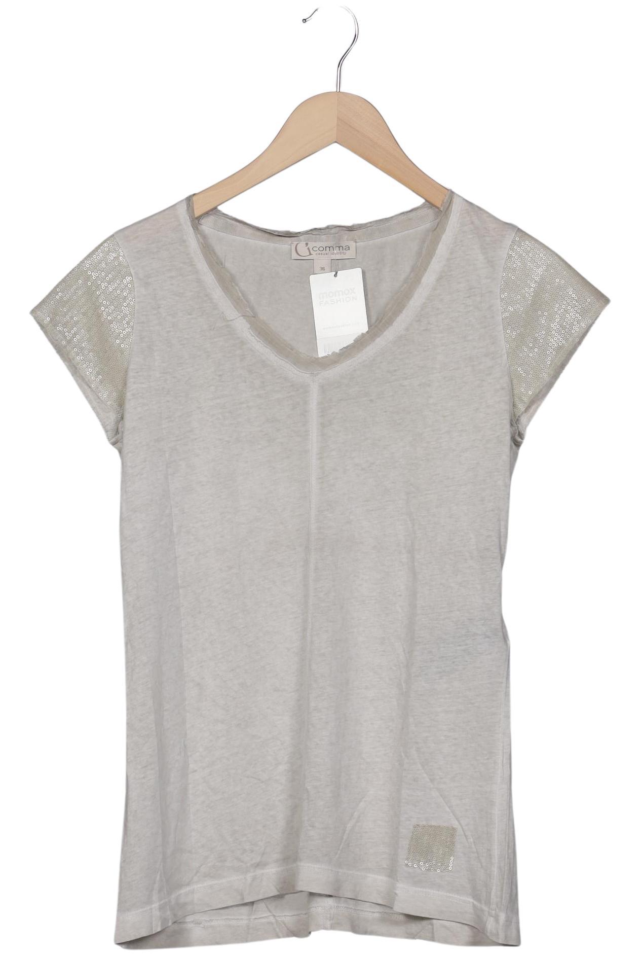 

Comma Damen T-Shirt, grau, Gr. 36