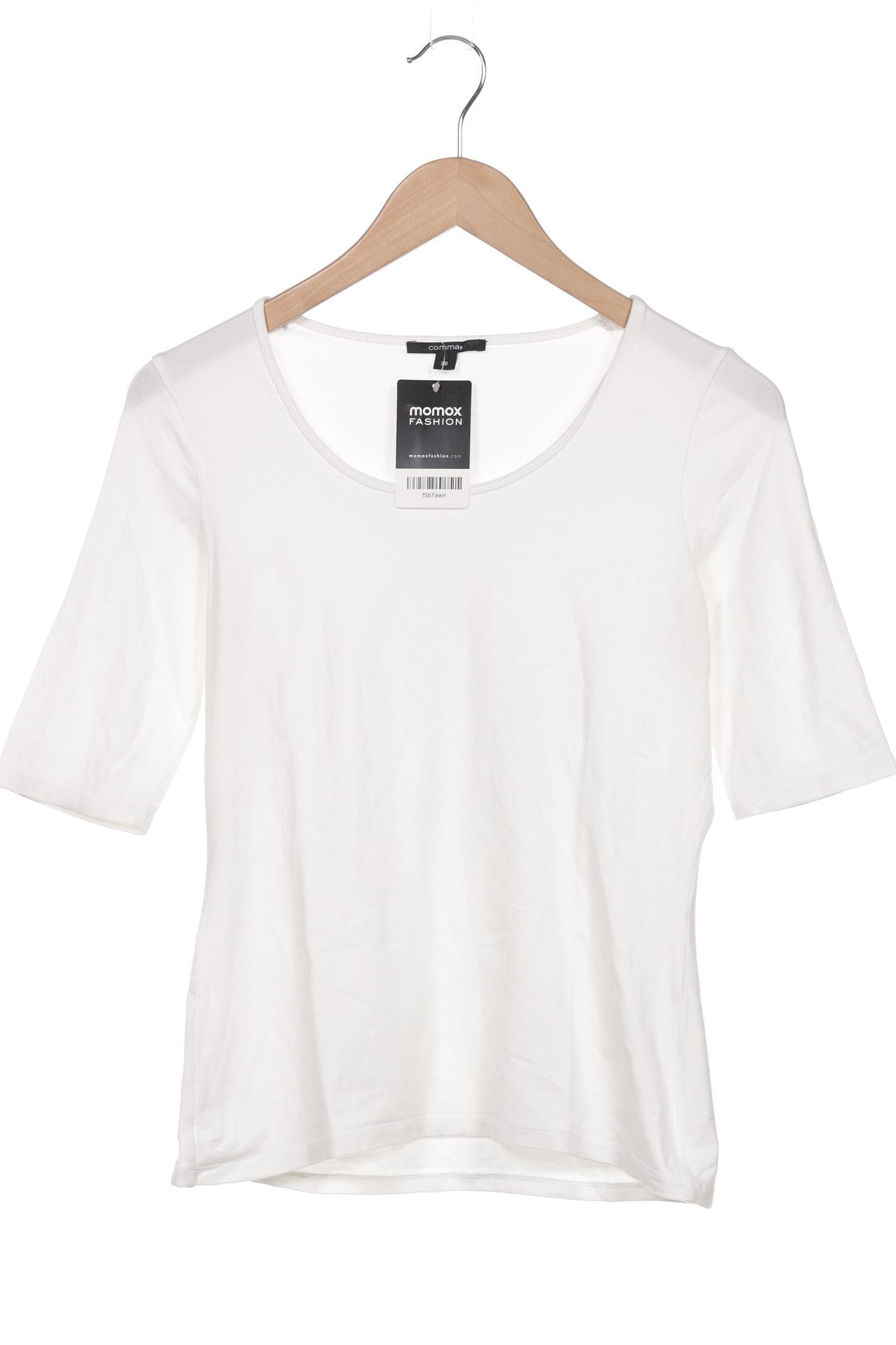 

Comma Damen T-Shirt, weiß, Gr. 38