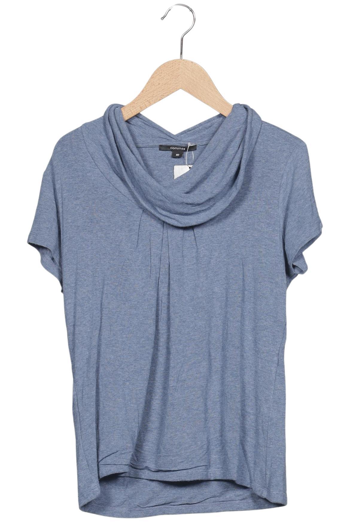 

Comma Damen T-Shirt, blau, Gr. 40