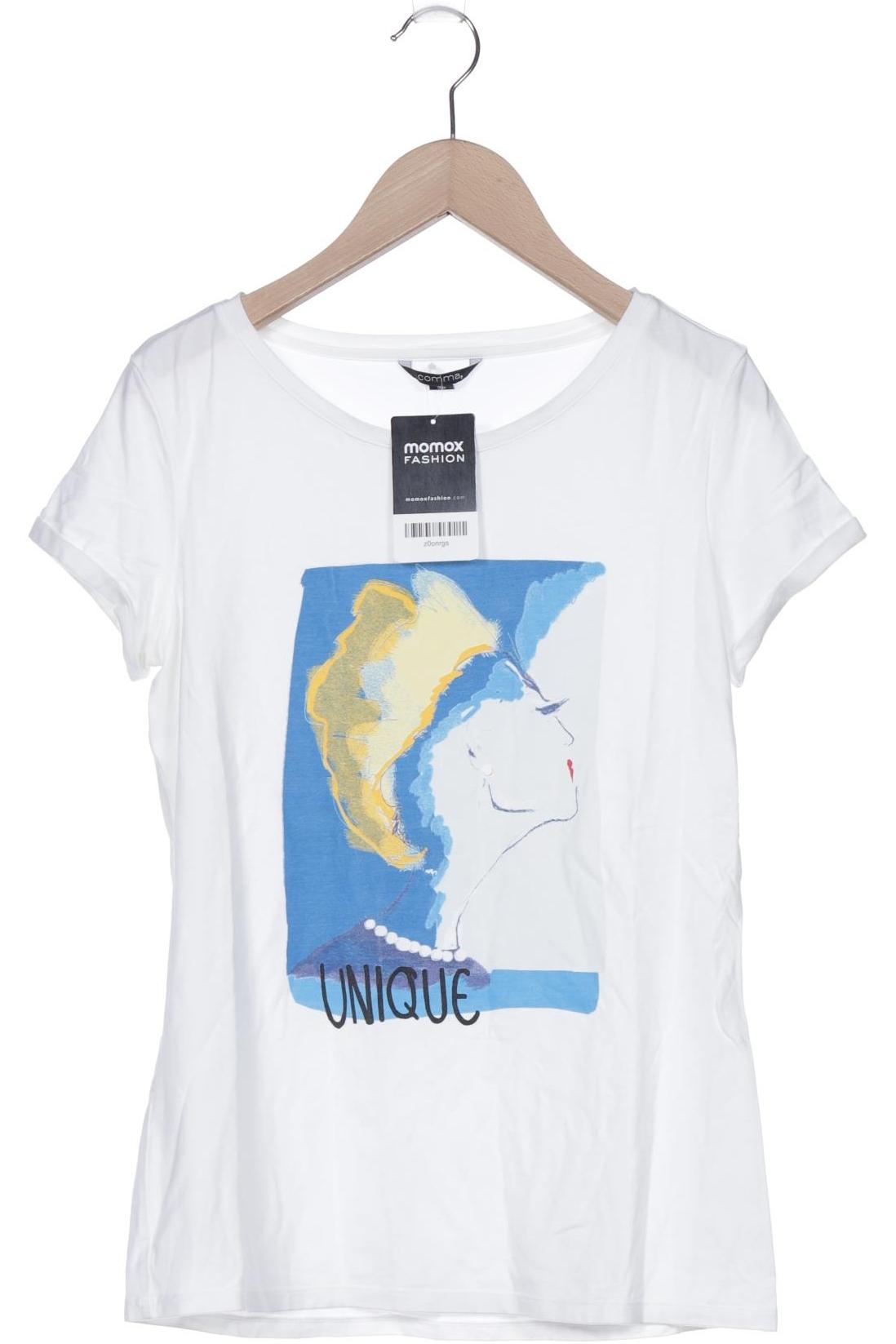 

Comma Damen T-Shirt, weiß, Gr. 36