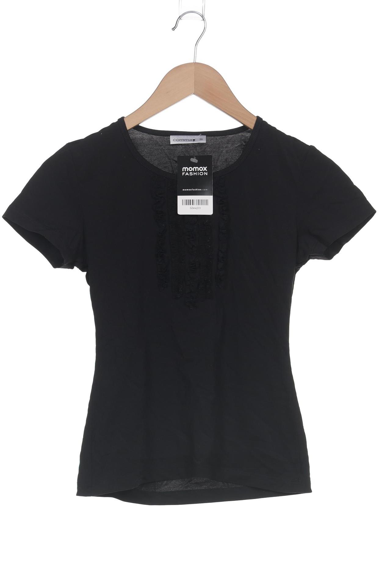 

Comma Damen T-Shirt, schwarz, Gr. 36