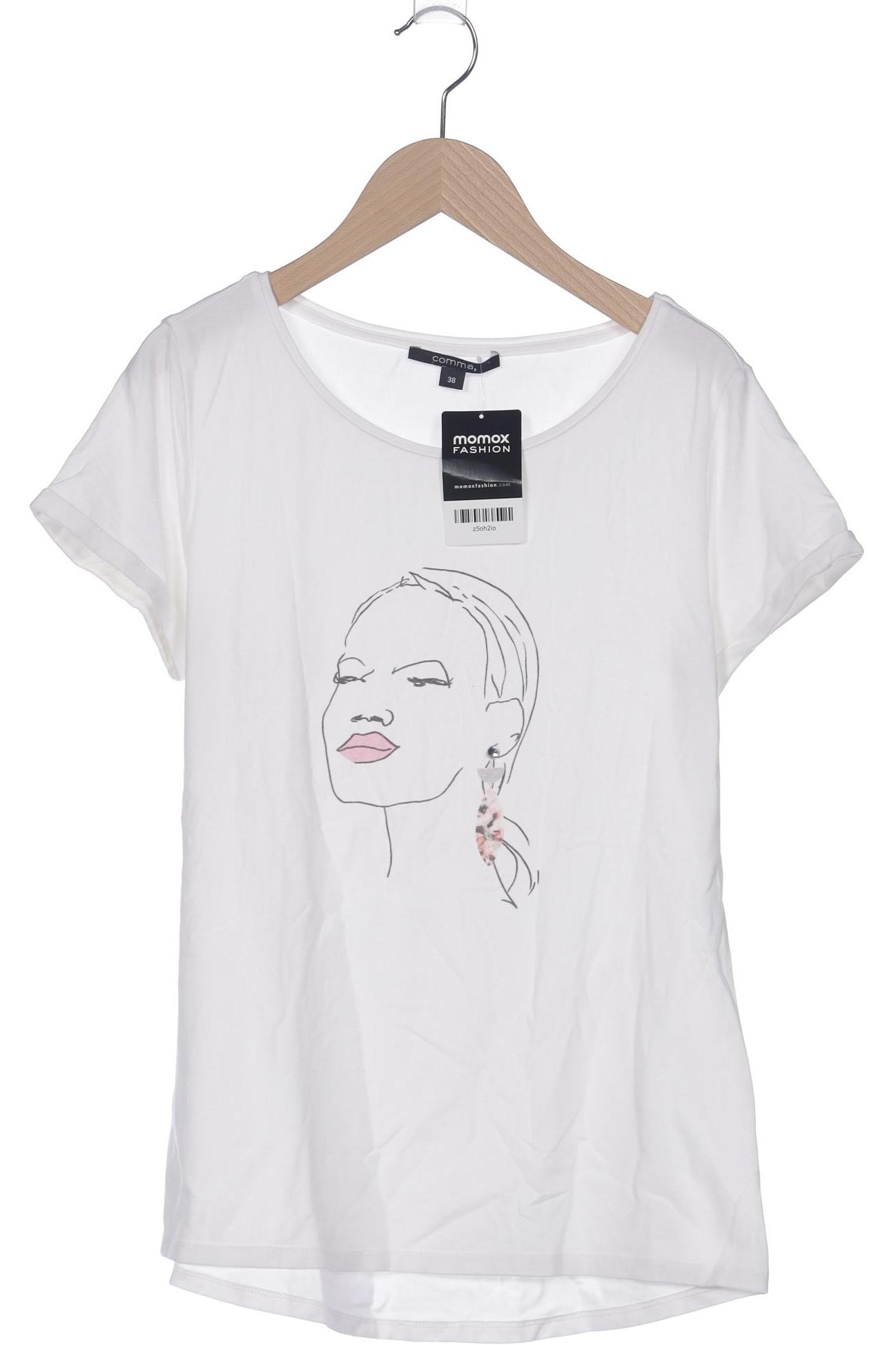 

Comma Damen T-Shirt, cremeweiß, Gr. 38