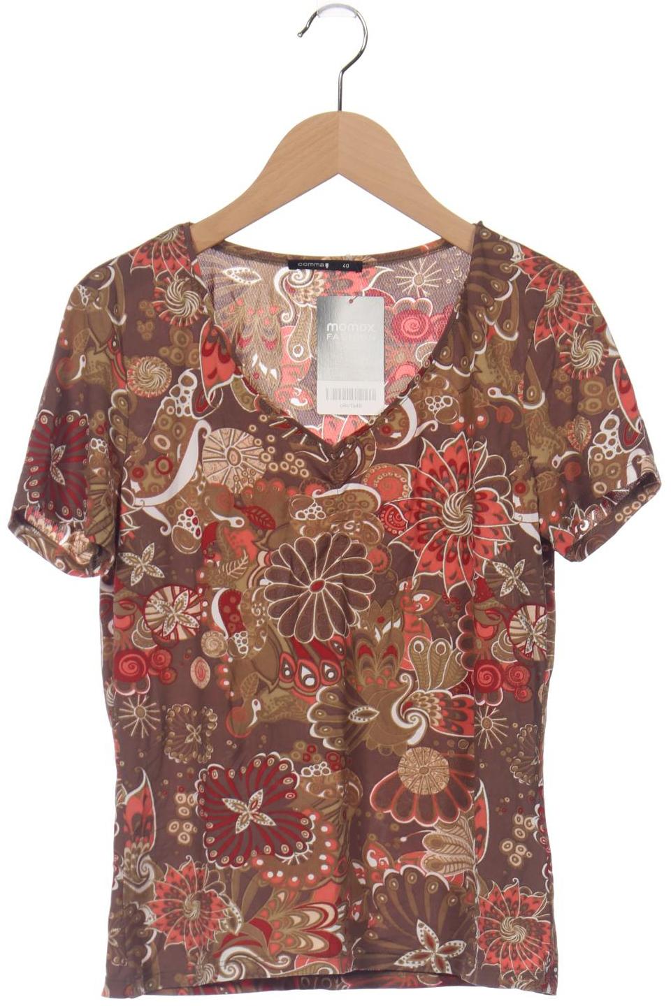 

Comma Damen T-Shirt, braun, Gr. 40