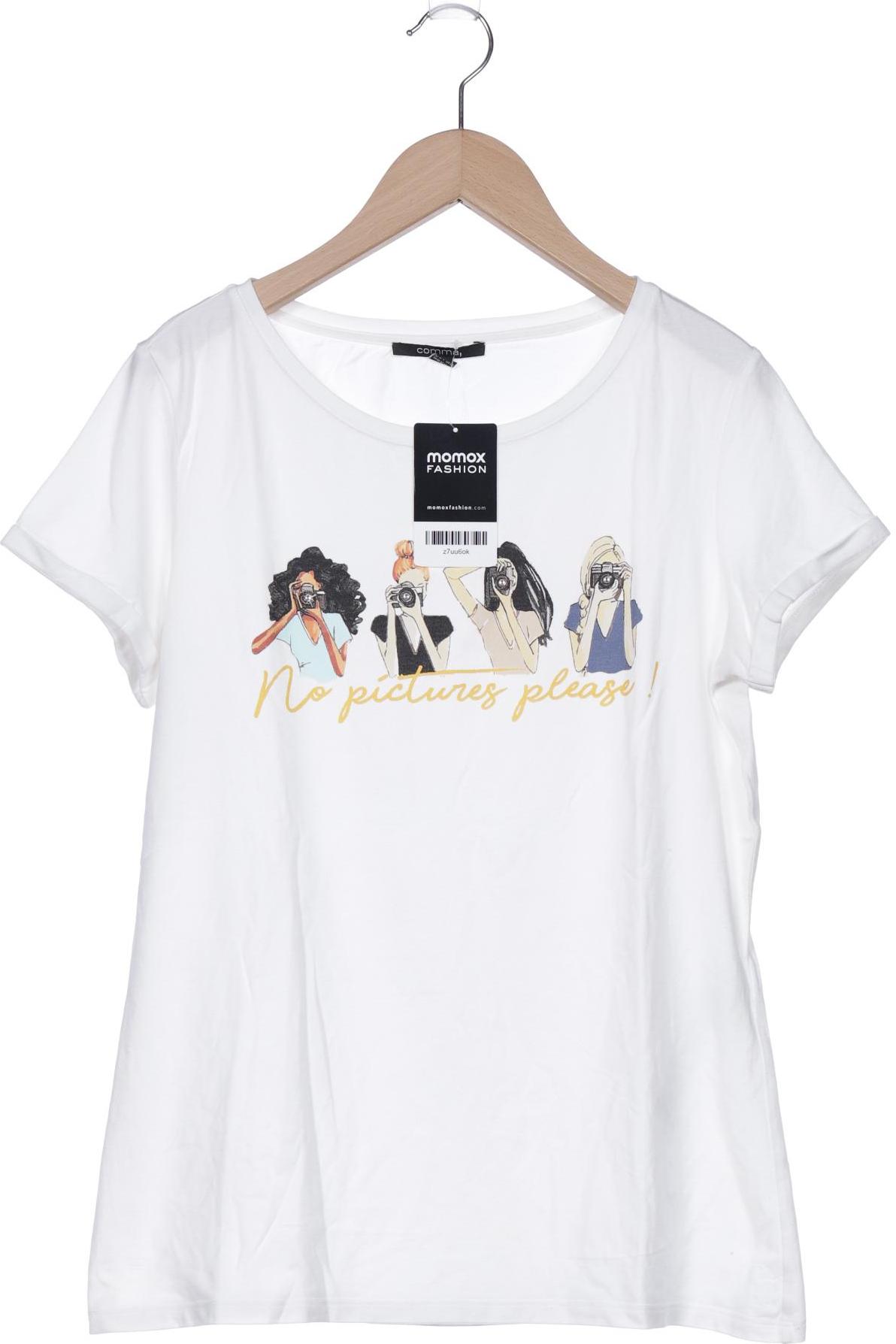 

Comma Damen T-Shirt, weiß