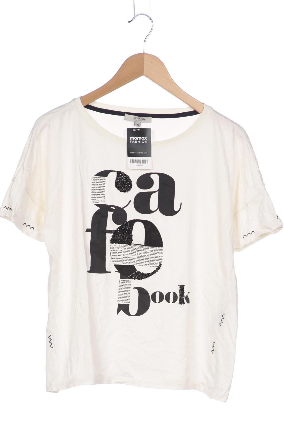 

Comma Damen T-Shirt, weiß, Gr. 42