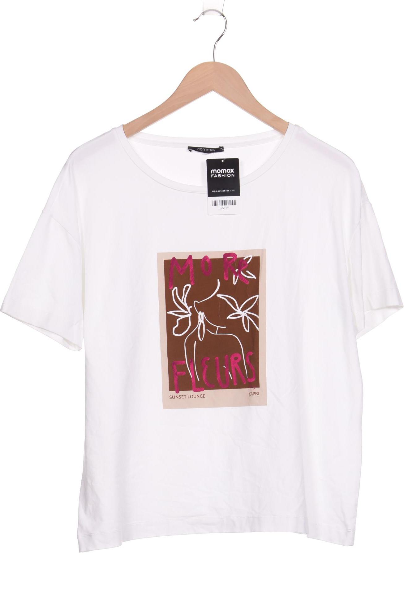 

Comma Damen T-Shirt, weiß