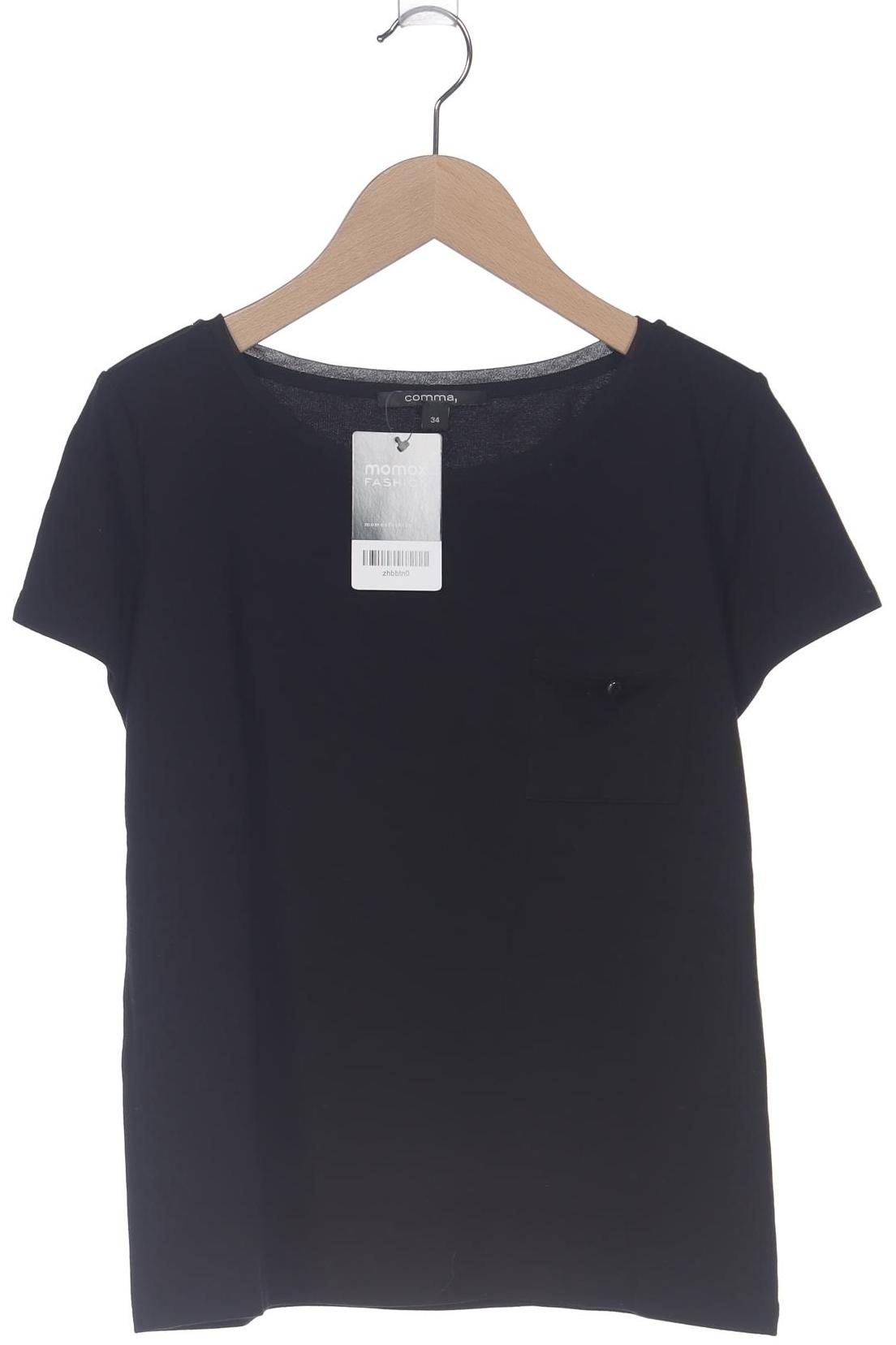 

Comma Damen T-Shirt, schwarz, Gr. 34