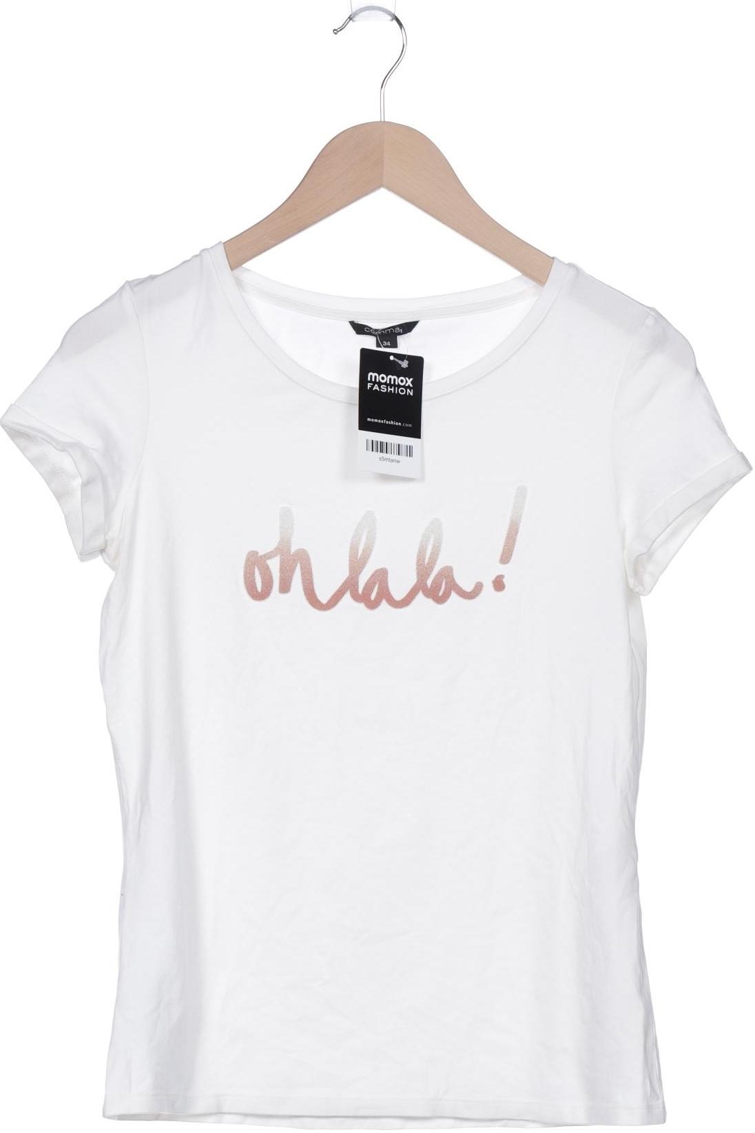 

Comma Damen T-Shirt, weiß, Gr. 34