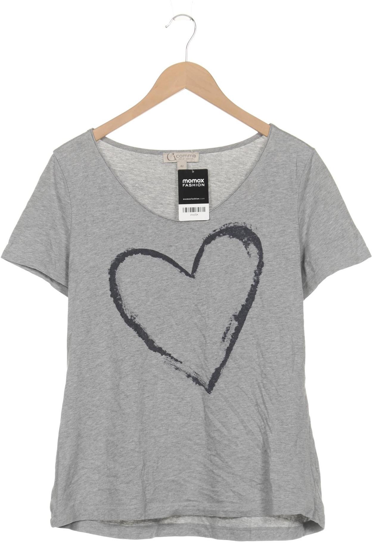 

Comma Damen T-Shirt, grau, Gr. 42