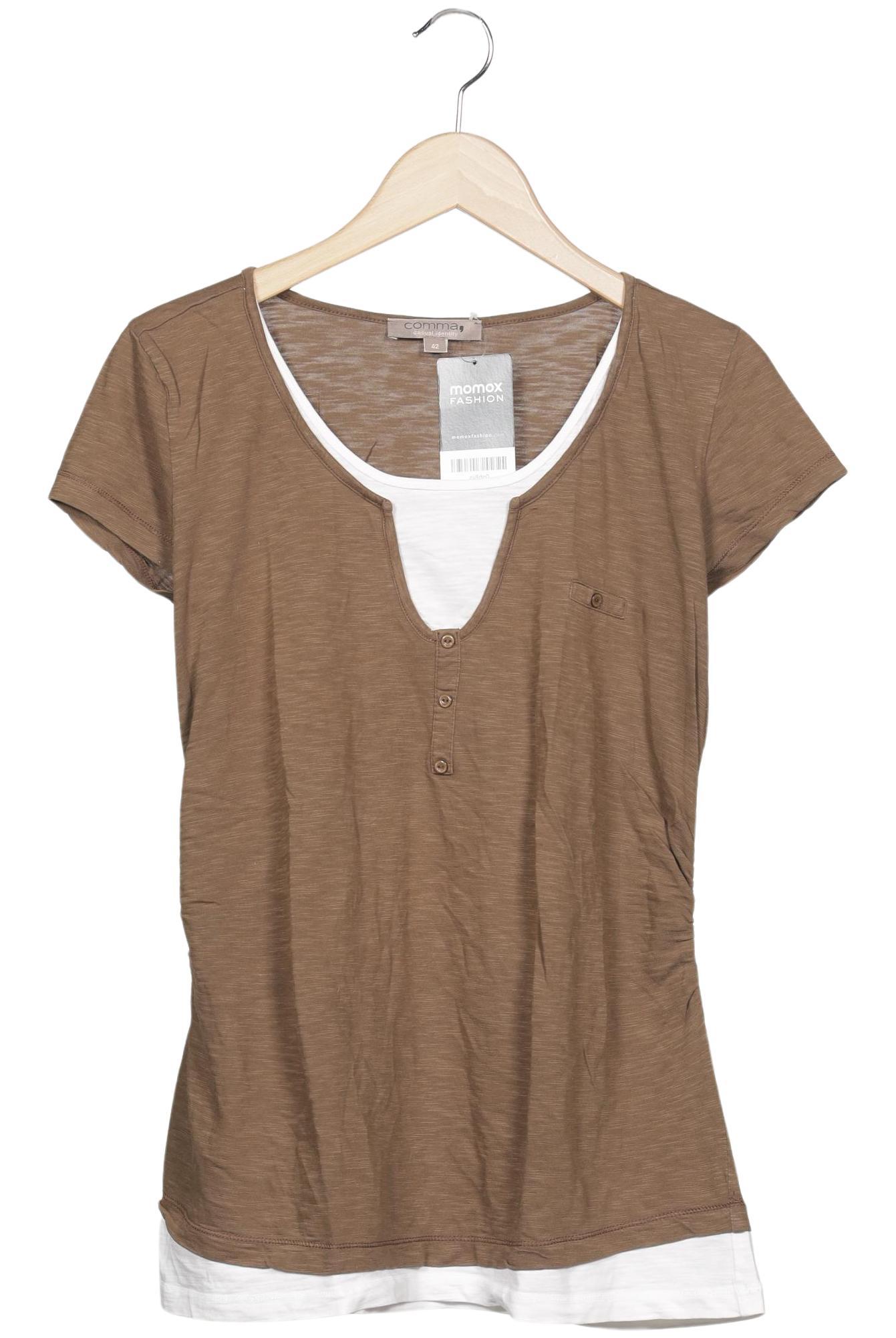 

Comma Damen T-Shirt, braun, Gr. 42