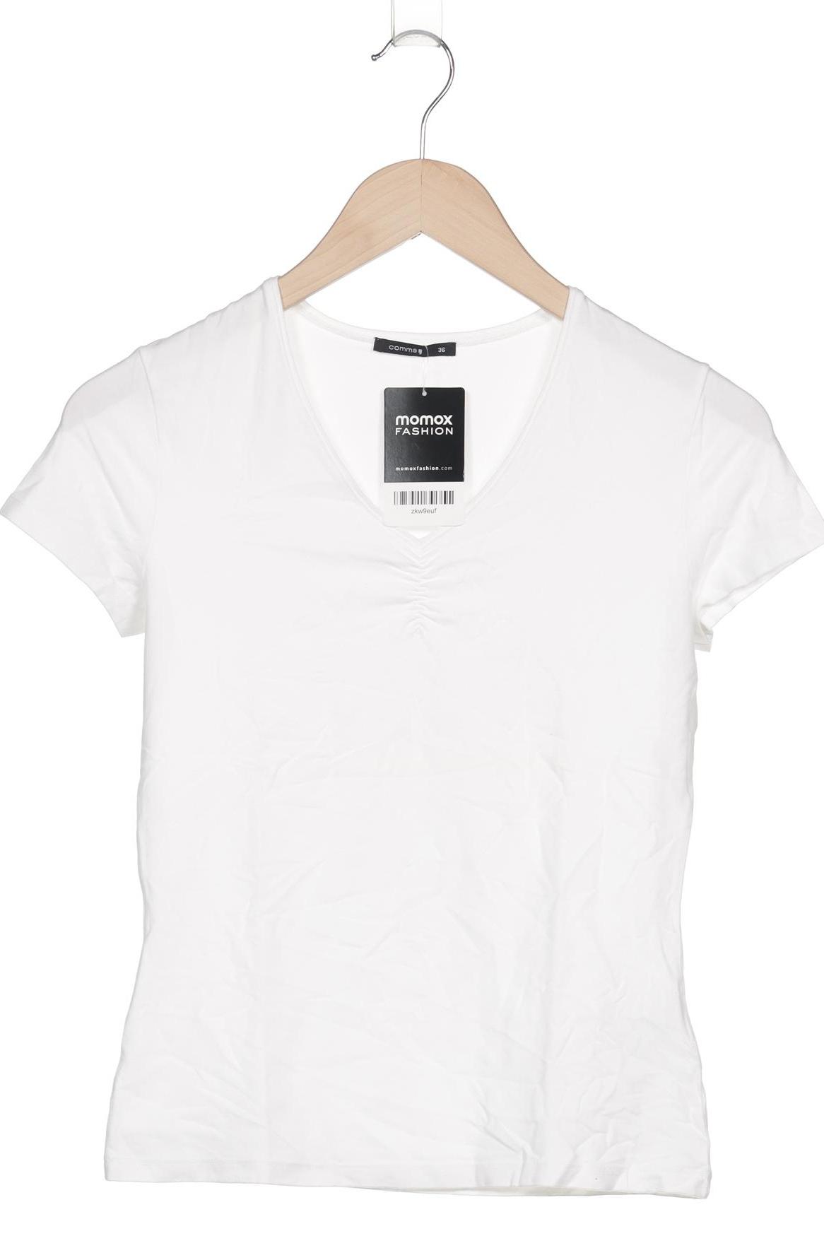 

Comma Damen T-Shirt, weiß, Gr. 36