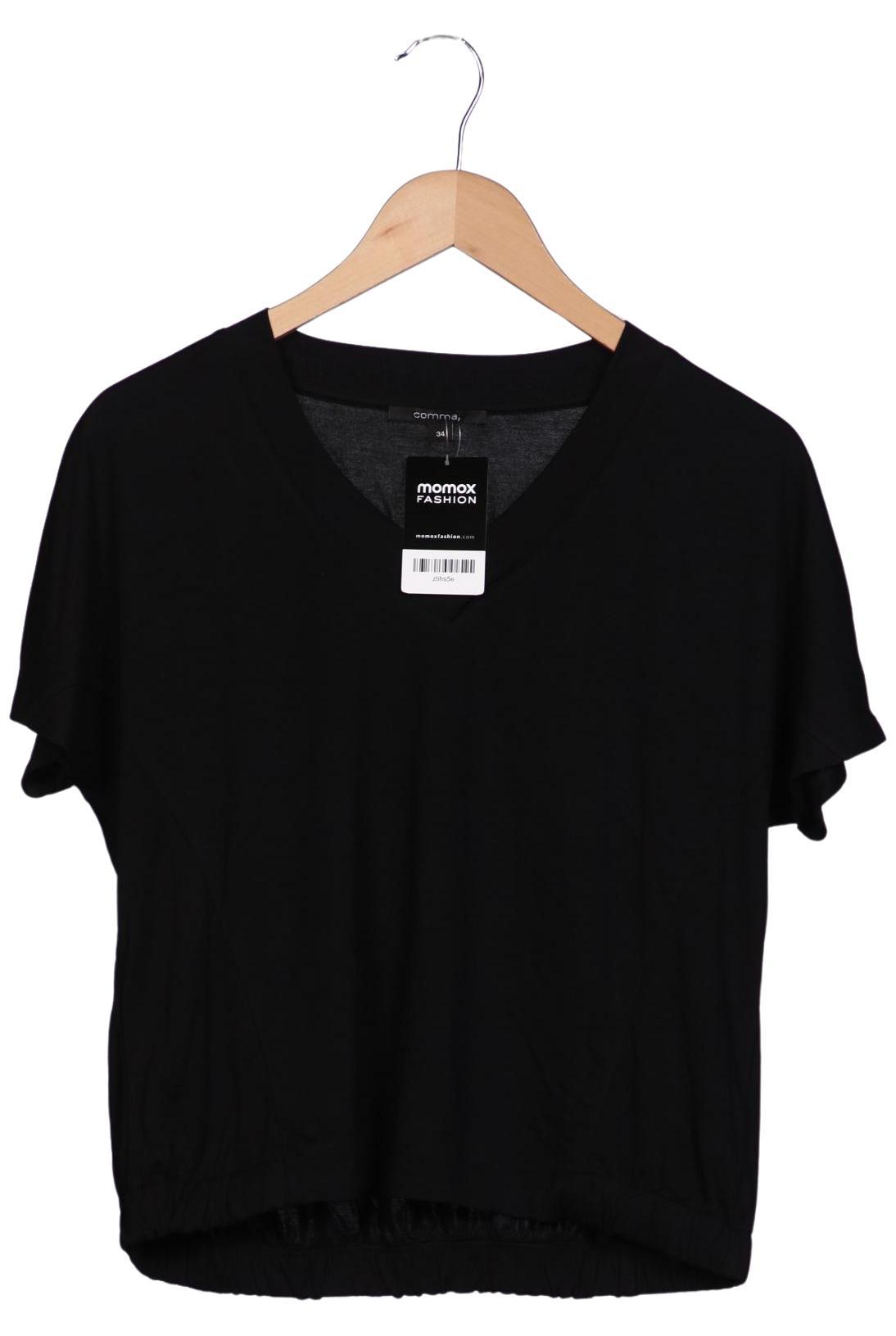 

Comma Damen T-Shirt, schwarz, Gr. 34