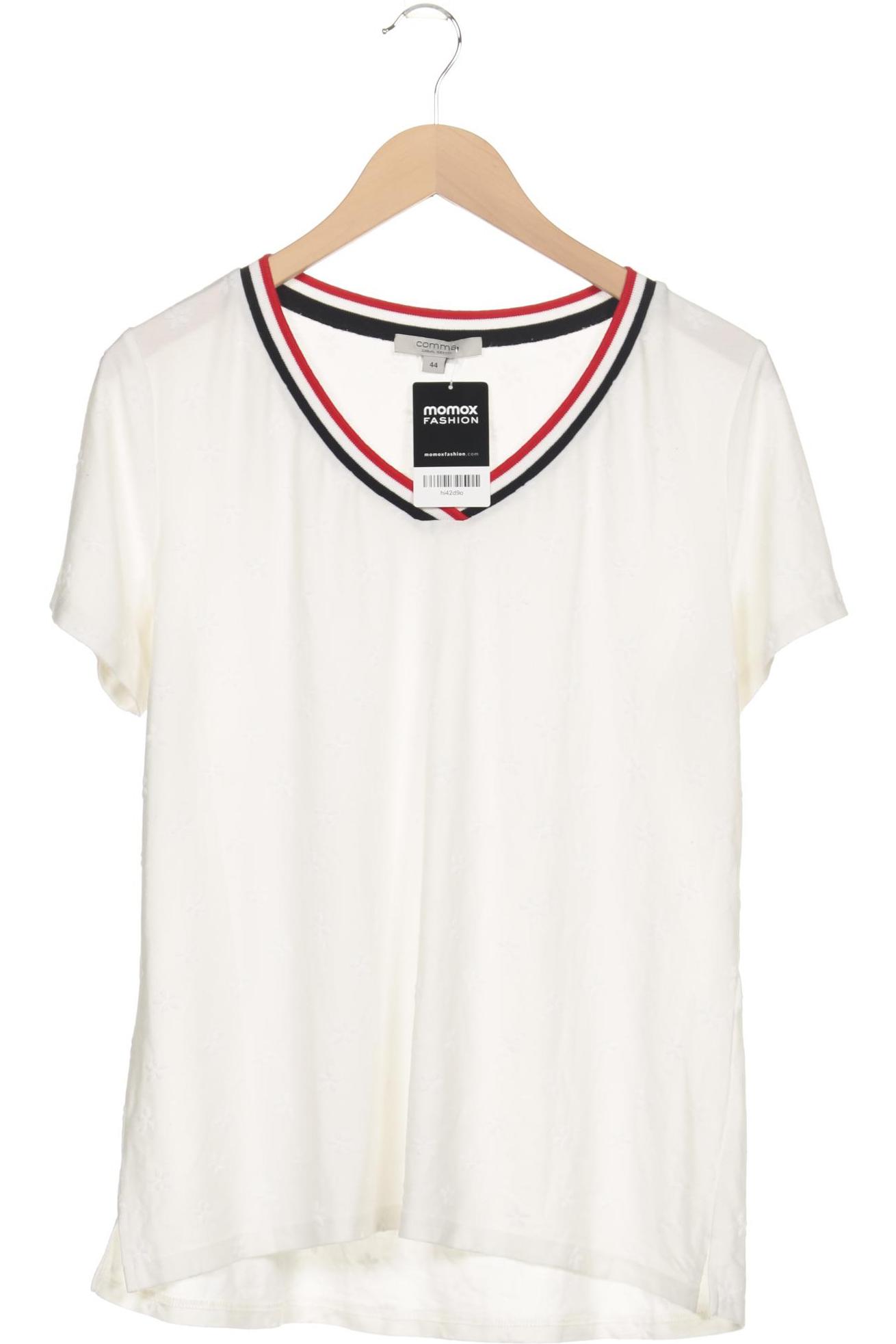 

Comma Damen T-Shirt, weiß, Gr. 44