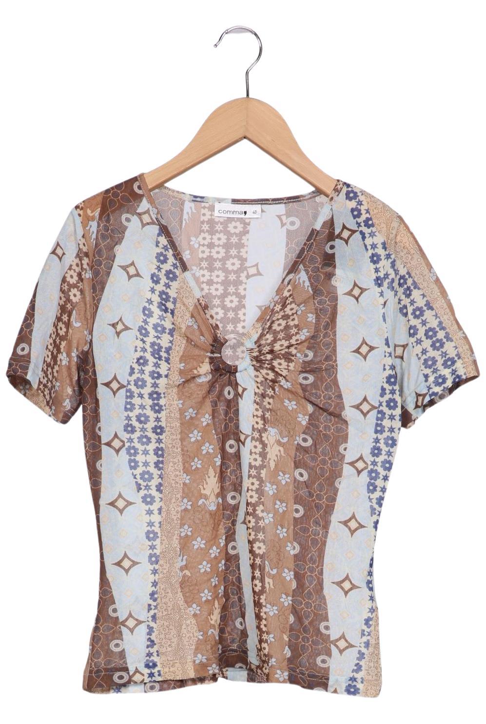 

Comma Damen T-Shirt, mehrfarbig, Gr. 40