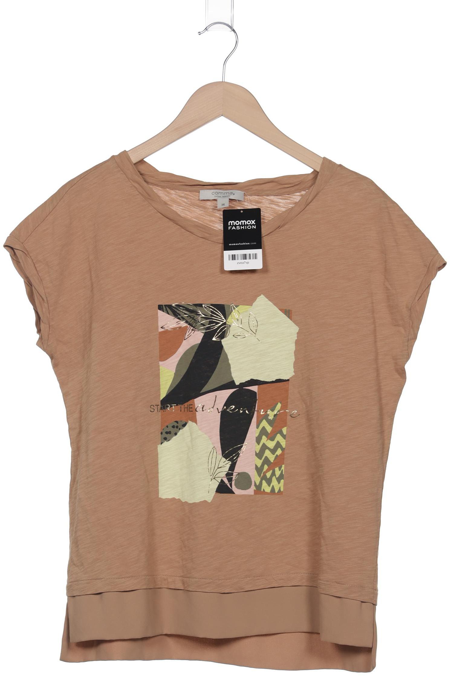 

Comma Damen T-Shirt, beige, Gr. 36