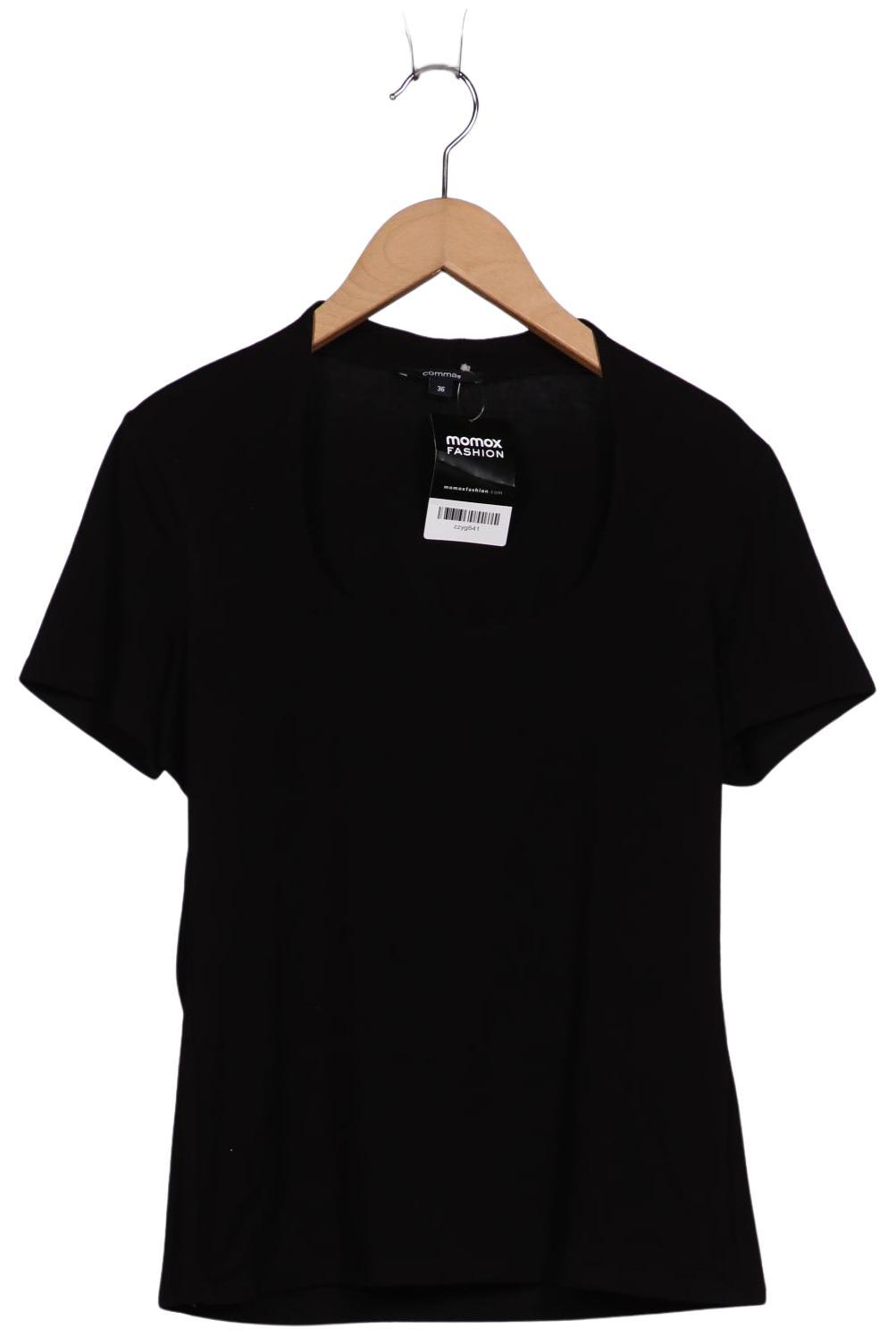

Comma Damen T-Shirt, schwarz, Gr. 36