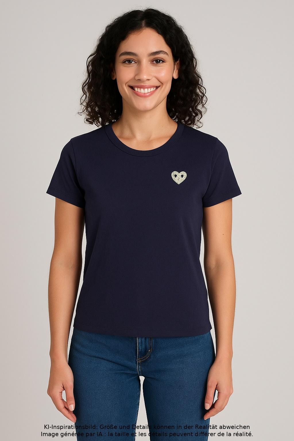 

Comme des Garcons Damen T-Shirt, marineblau, Gr. 36