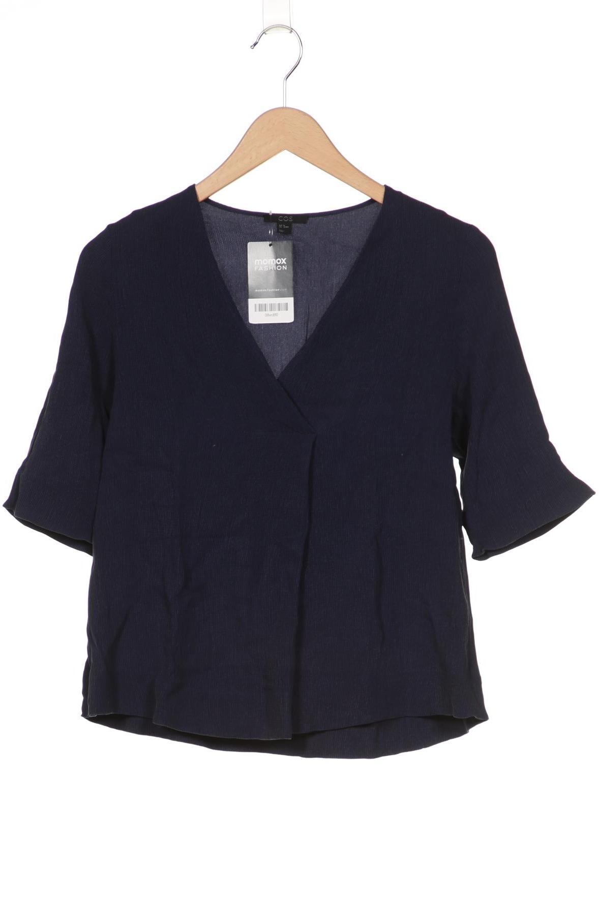 

COS Damen Bluse, marineblau, Gr. 36