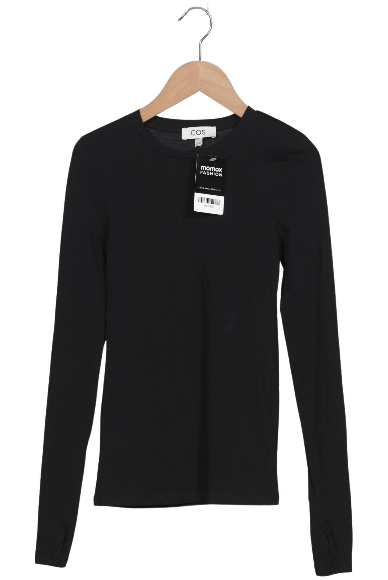 

COS Damen Langarmshirt, schwarz, Gr. 34