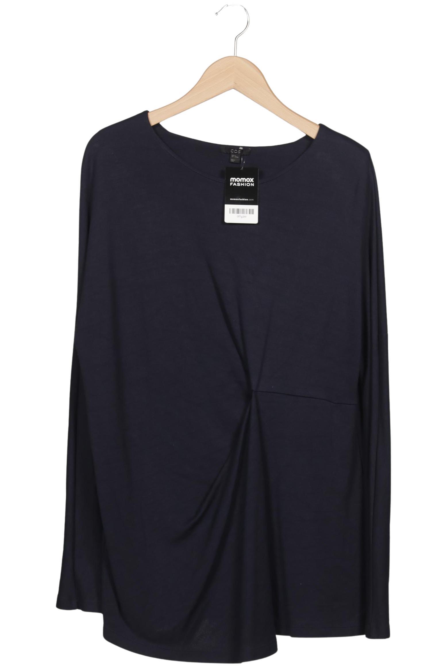 

COS Damen Langarmshirt, marineblau, Gr. 38