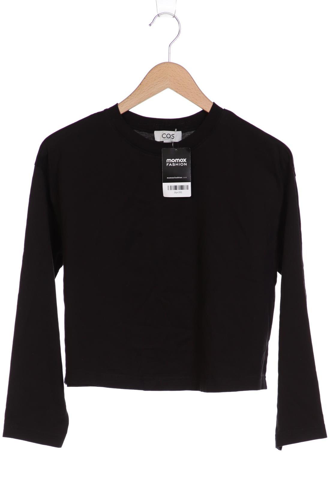 

COS Damen Langarmshirt, schwarz, Gr. 34