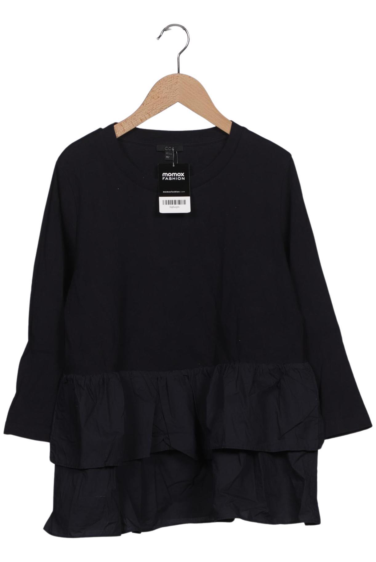 

COS Damen Langarmshirt, marineblau, Gr. 36