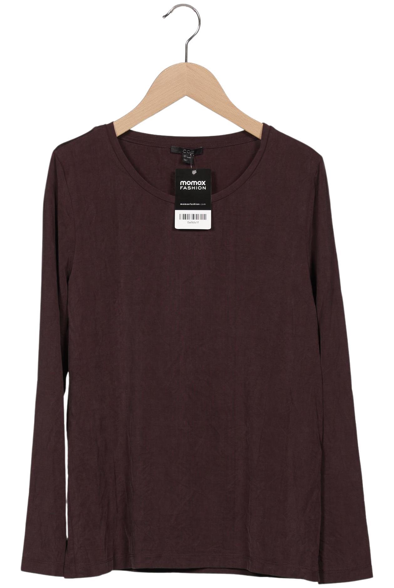 

COS Damen Langarmshirt, bordeaux, Gr. 36