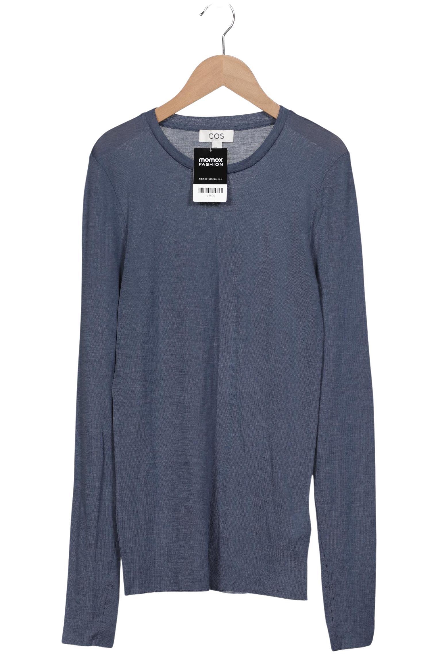

COS Damen Langarmshirt, blau, Gr. 38