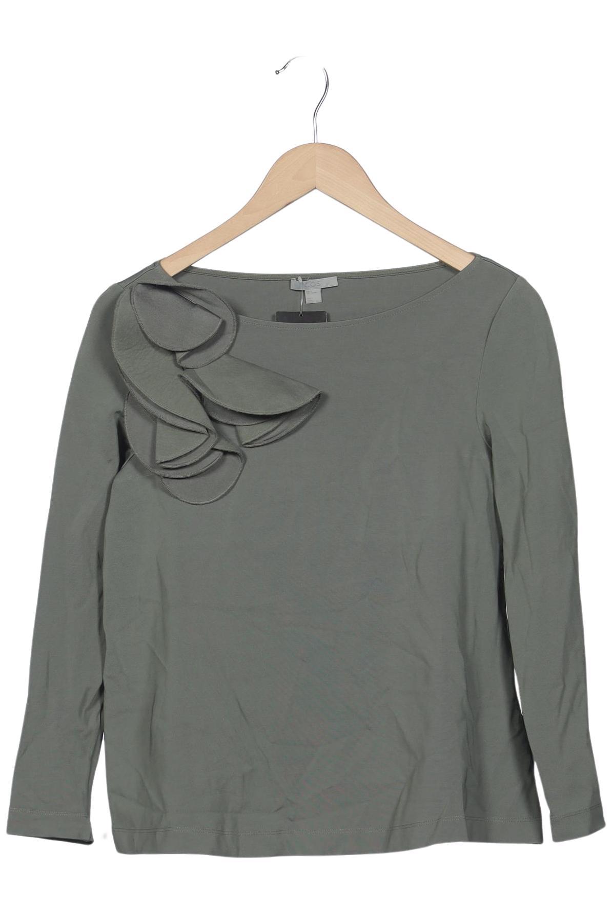 

COS Damen Langarmshirt, grün, Gr. 36
