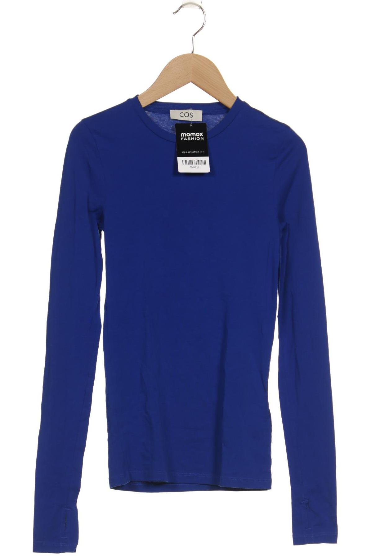 

COS Damen Langarmshirt, blau, Gr. 34