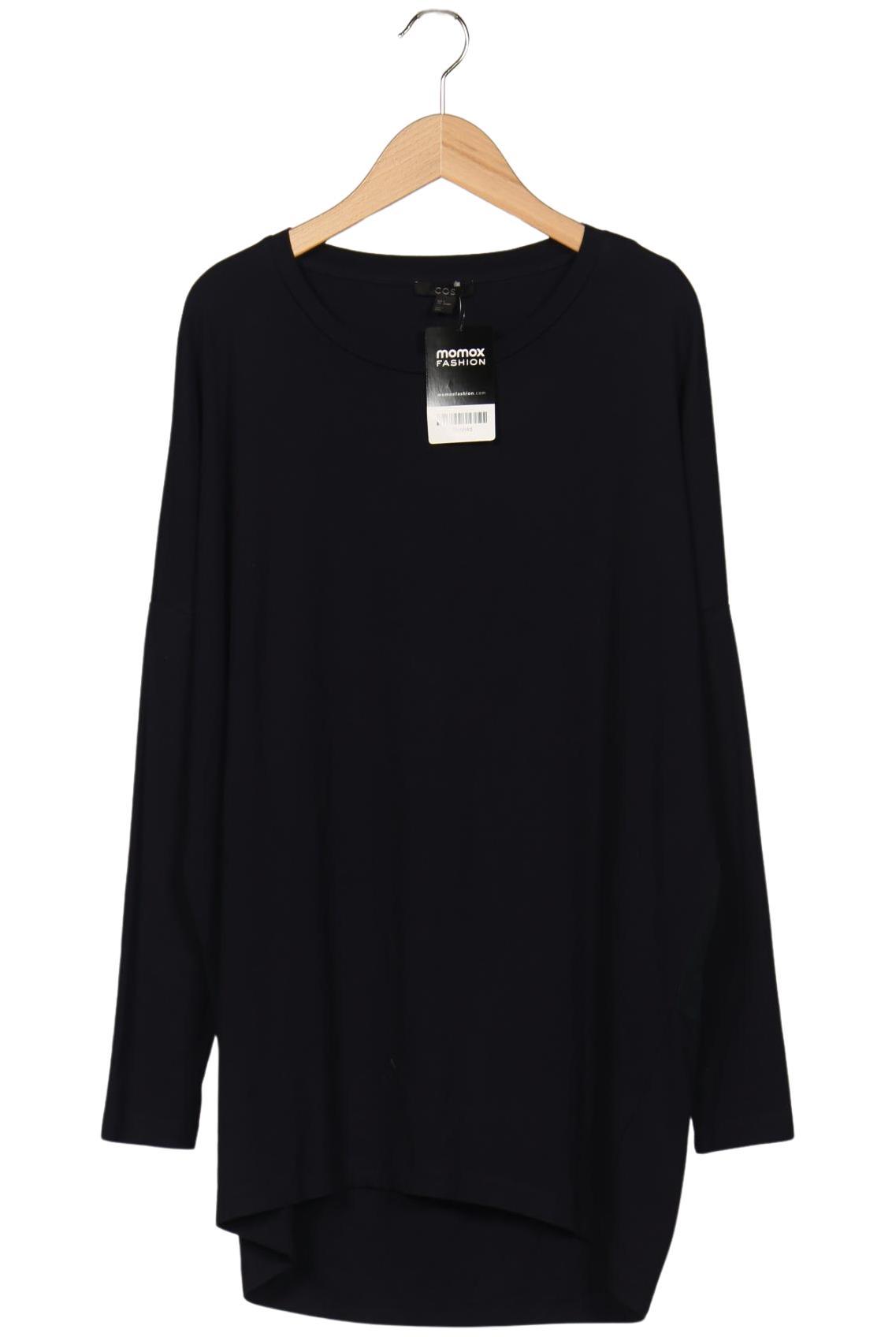 

COS Damen Langarmshirt, marineblau, Gr. 36