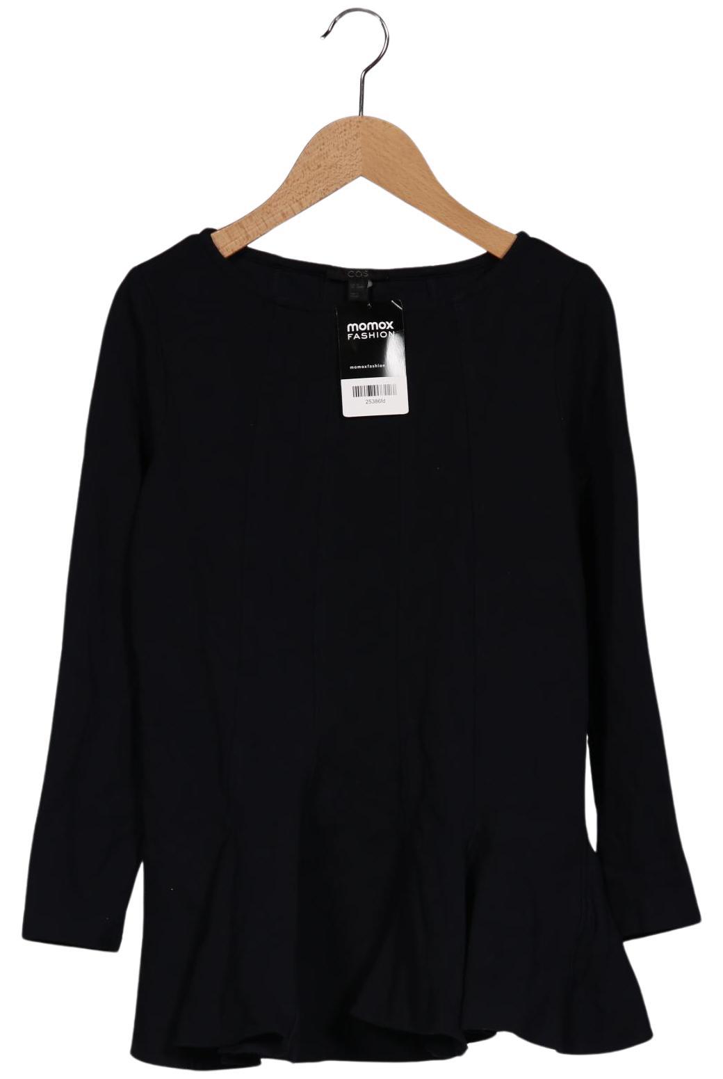 

COS Damen Langarmshirt, marineblau, Gr. 34