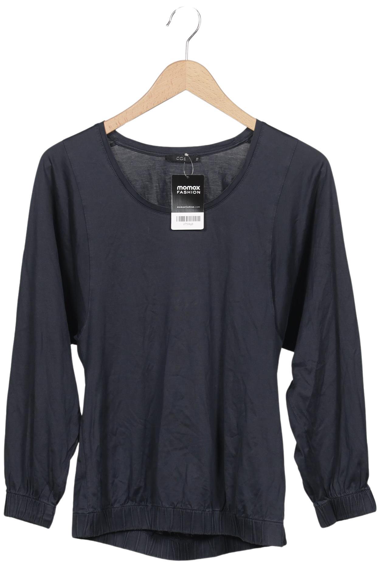 

COS Damen Langarmshirt, marineblau, Gr. 34