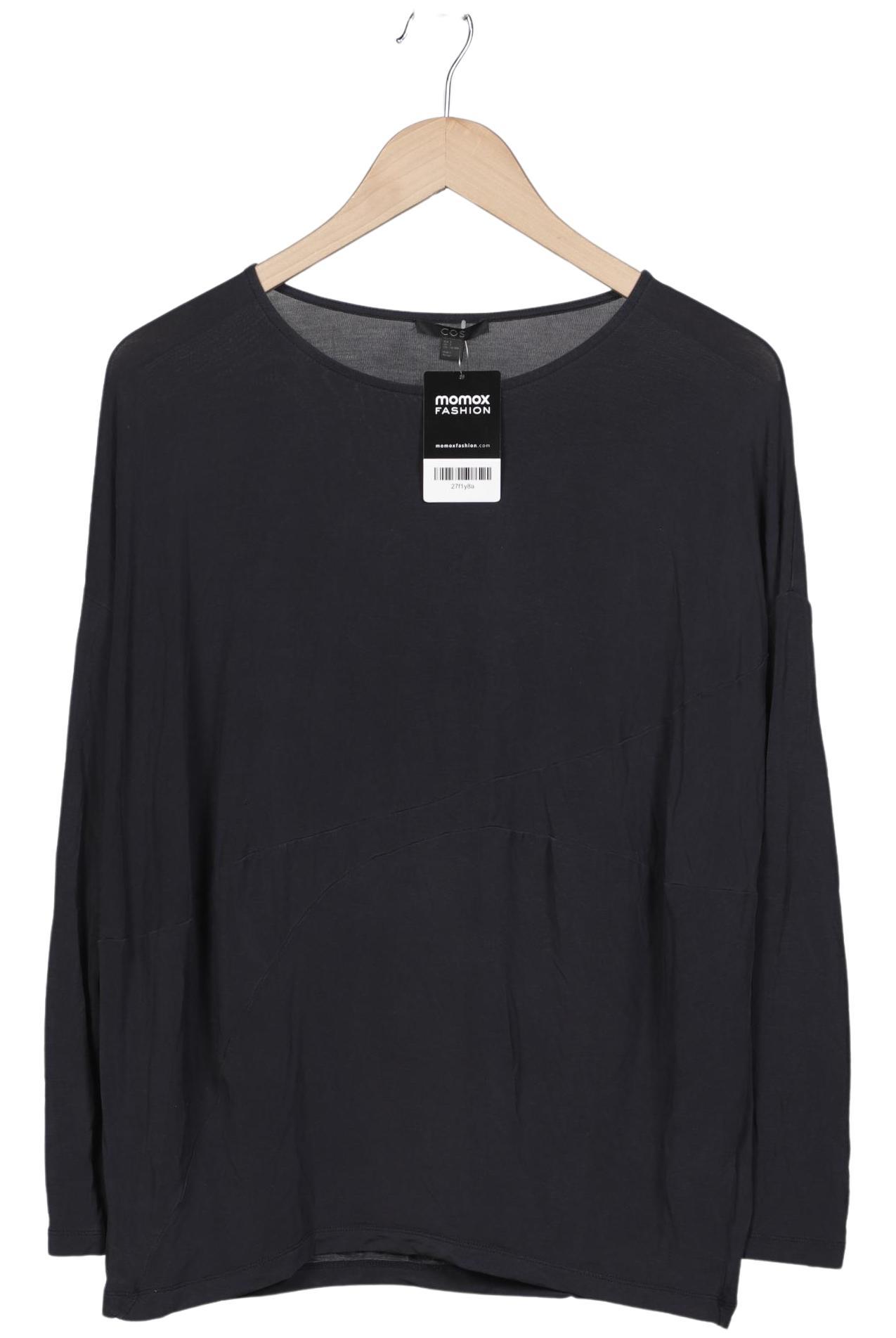 

COS Damen Langarmshirt, marineblau, Gr. 36