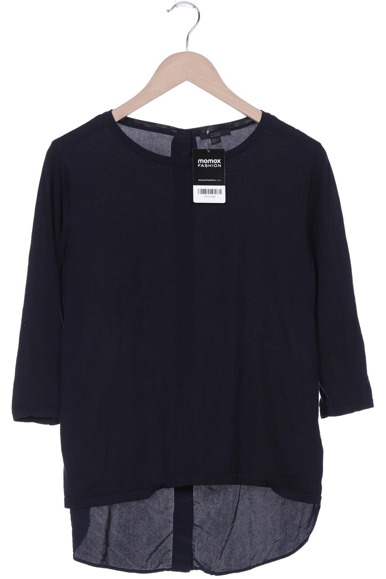 

COS Damen Langarmshirt, marineblau, Gr. 38