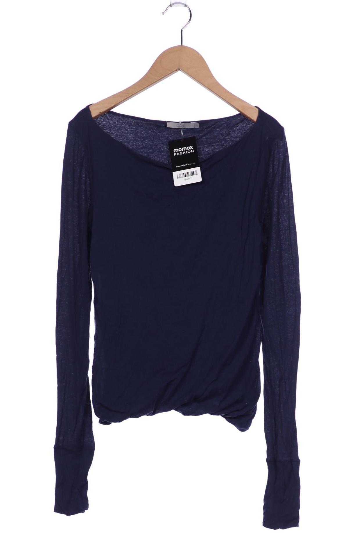 

COS Damen Langarmshirt, marineblau, Gr. 38
