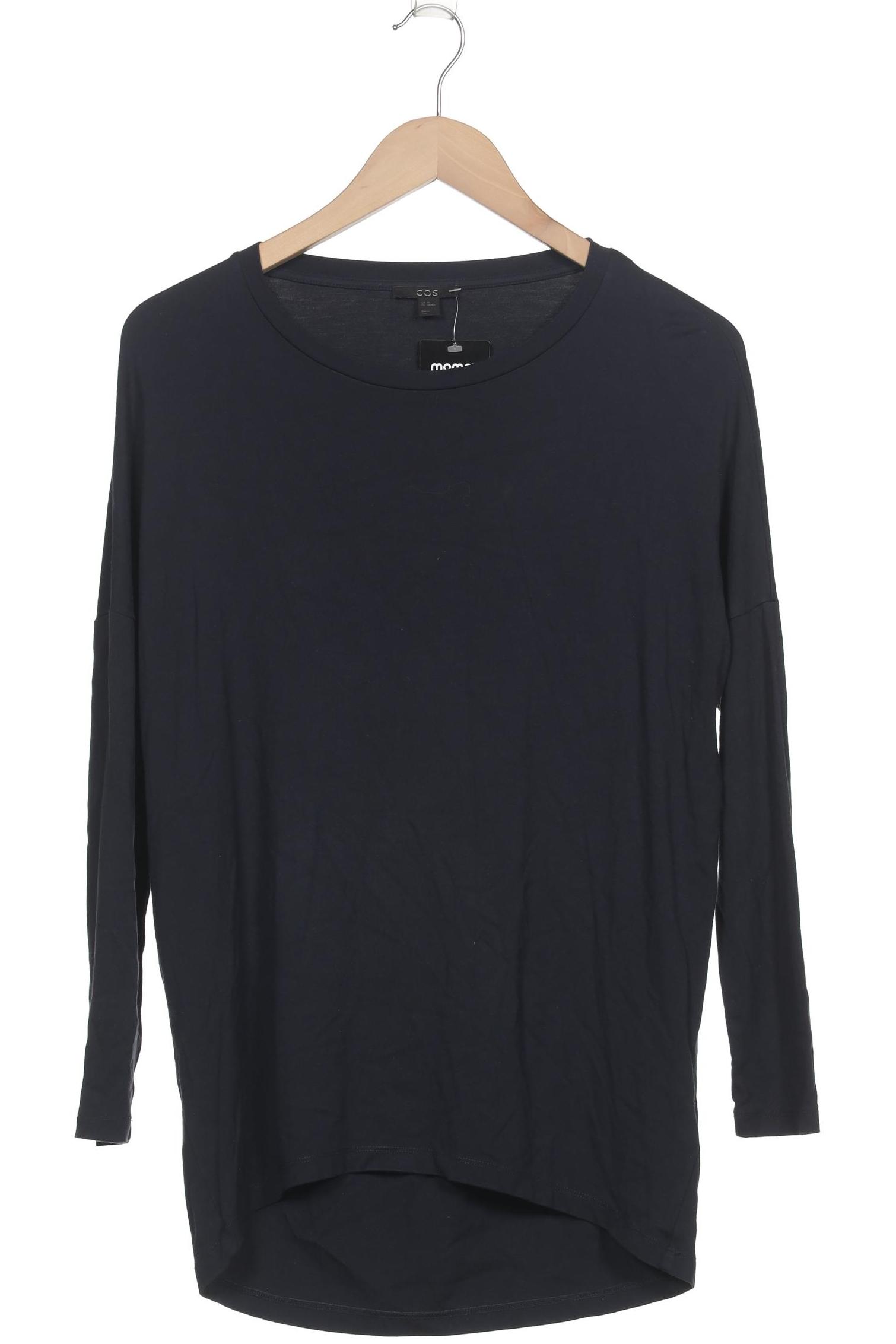 

COS Damen Langarmshirt, marineblau, Gr. 34