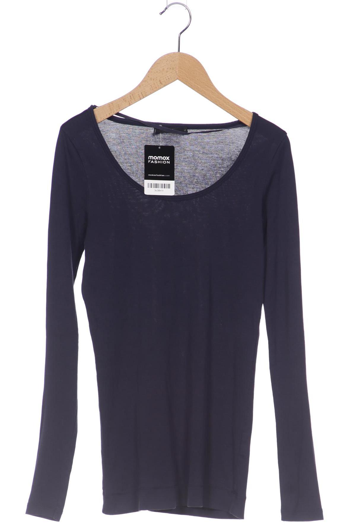 

COS Damen Langarmshirt, marineblau, Gr. 36