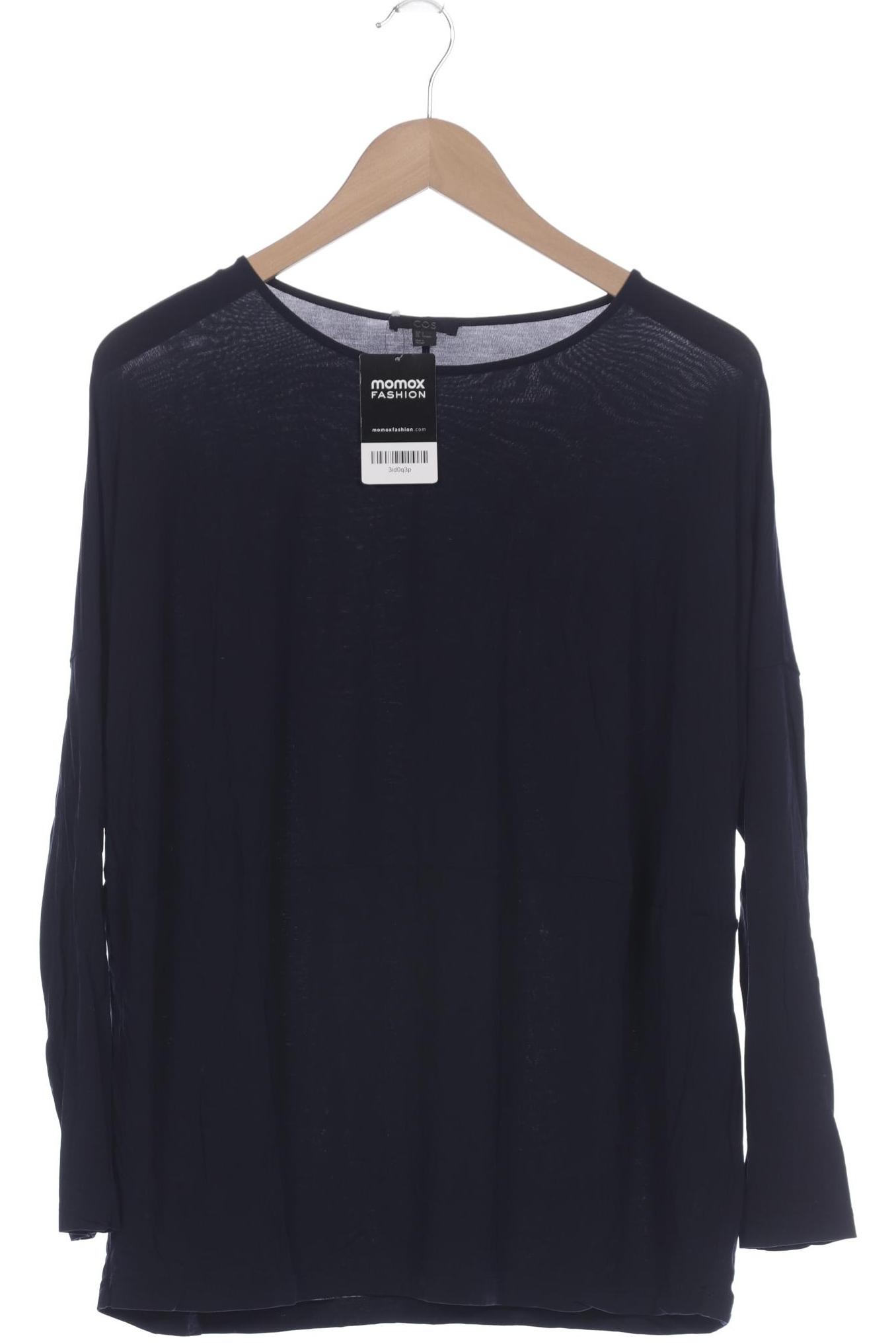 

COS Damen Langarmshirt, marineblau, Gr. 36