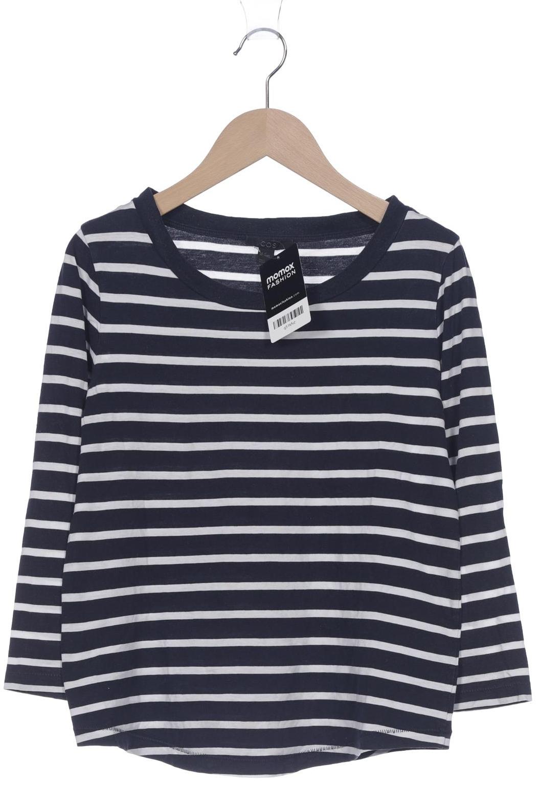 

COS Damen Langarmshirt, marineblau, Gr. 34