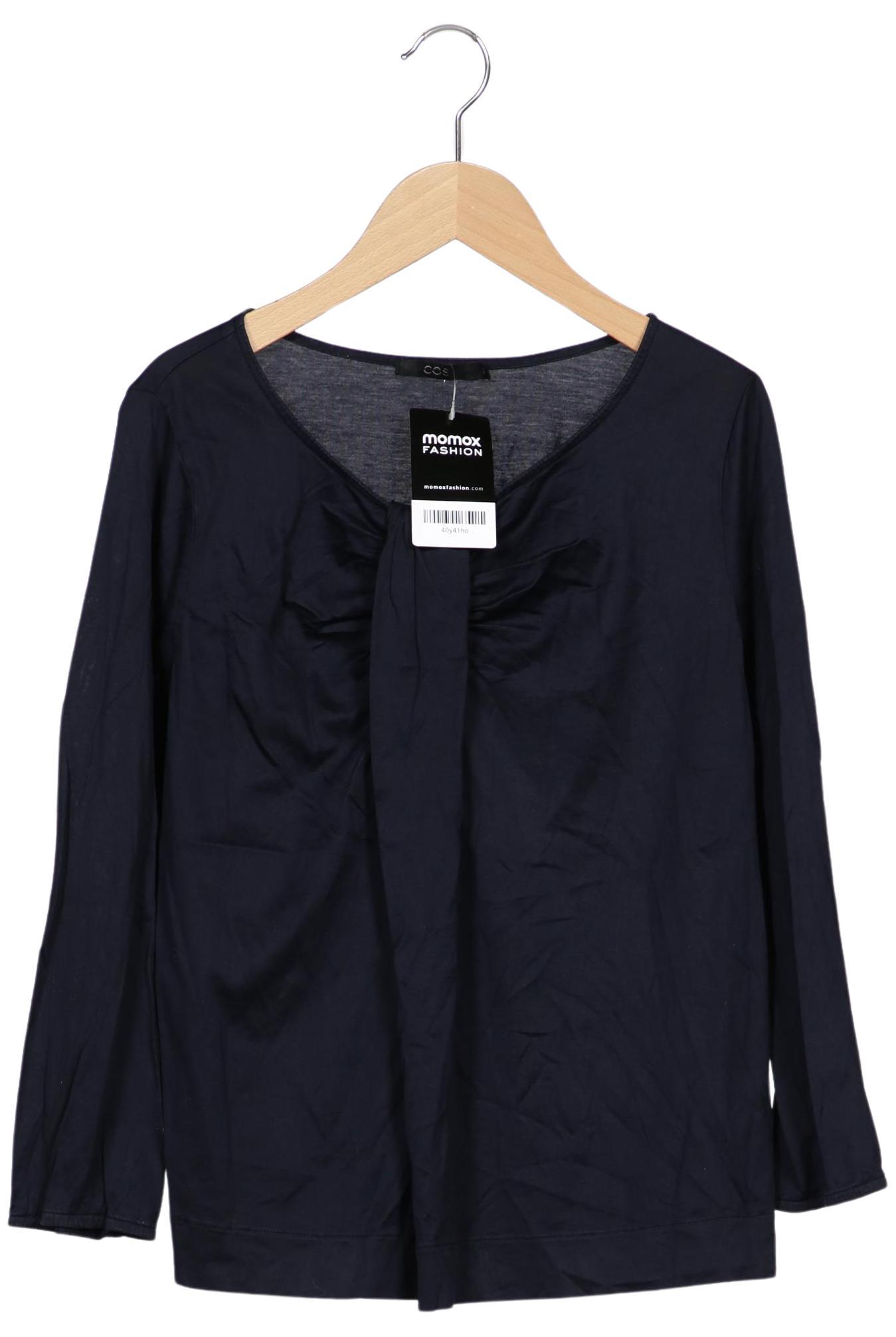 

COS Damen Langarmshirt, marineblau, Gr. 38