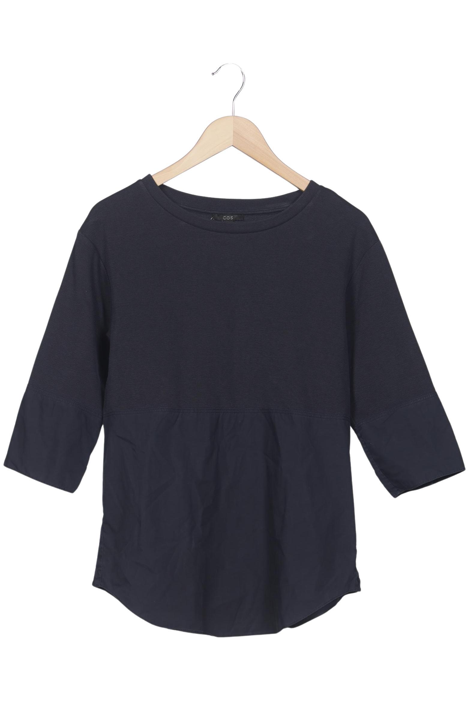 

COS Damen Langarmshirt, marineblau, Gr. 36
