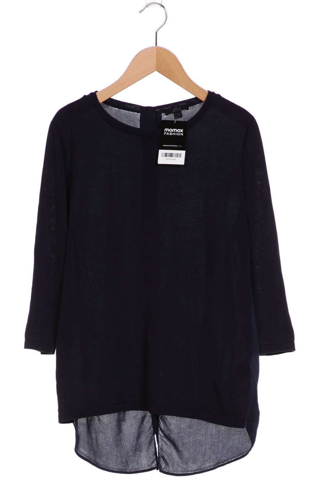 

COS Damen Langarmshirt, marineblau, Gr. 36