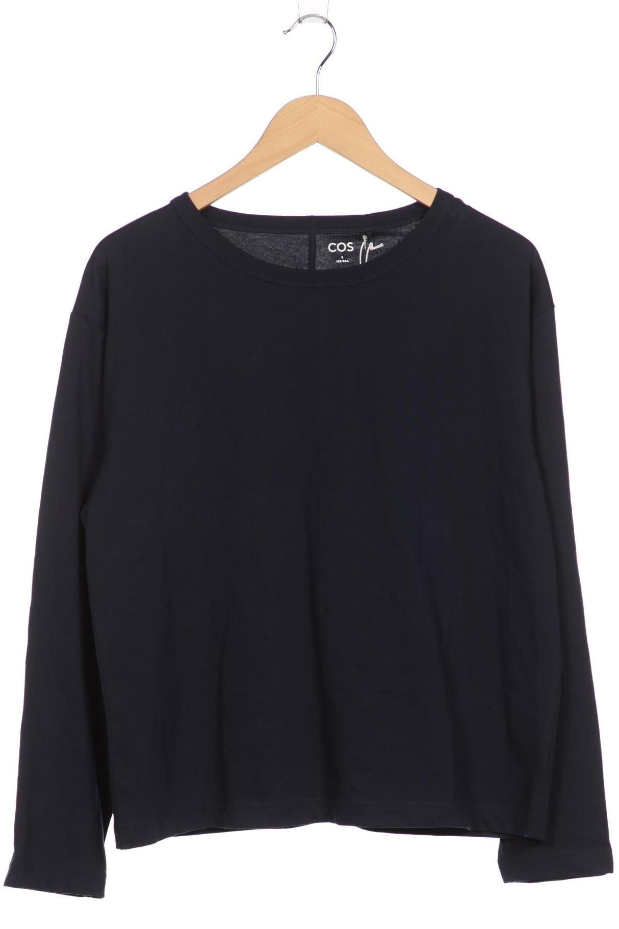 

COS Damen Langarmshirt, marineblau, Gr. 36