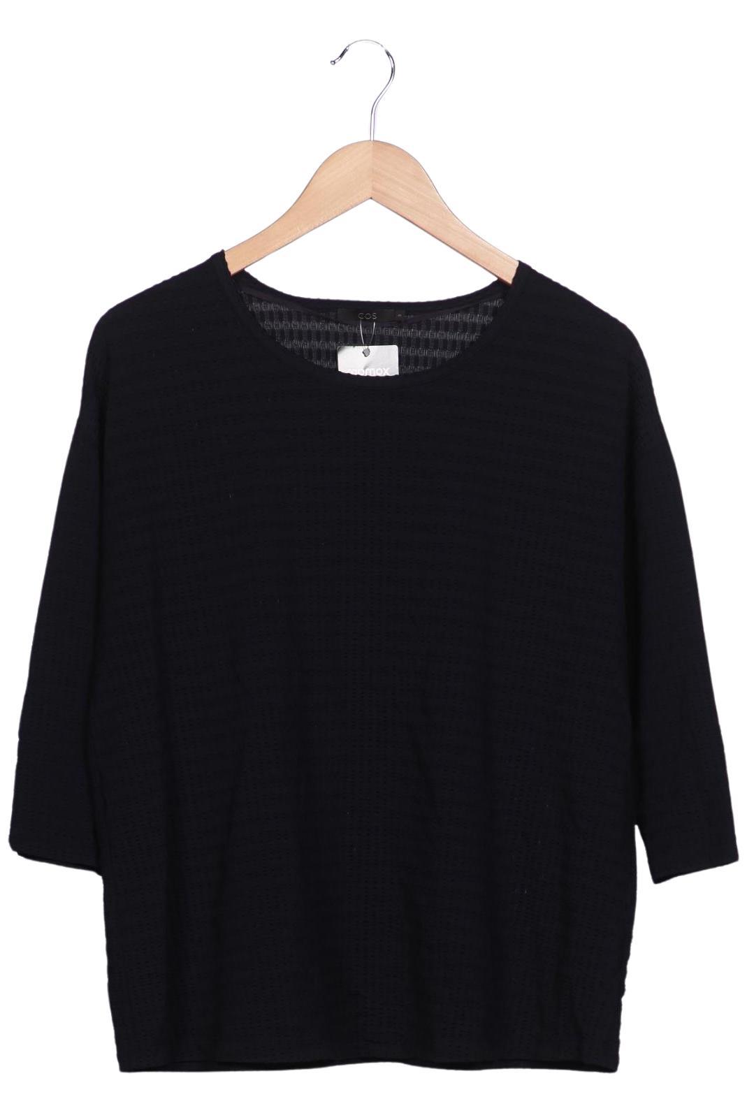 

COS Damen Langarmshirt, marineblau, Gr. 36